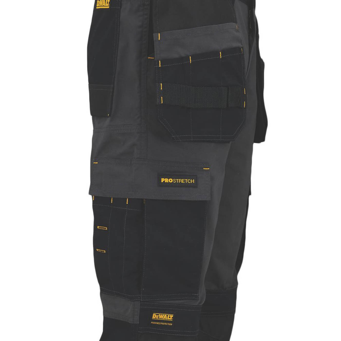 DeWalt Work Trousers Mens Slim Fit Black Breathable Multi Pockets Cargo 32W 29L - Image 4