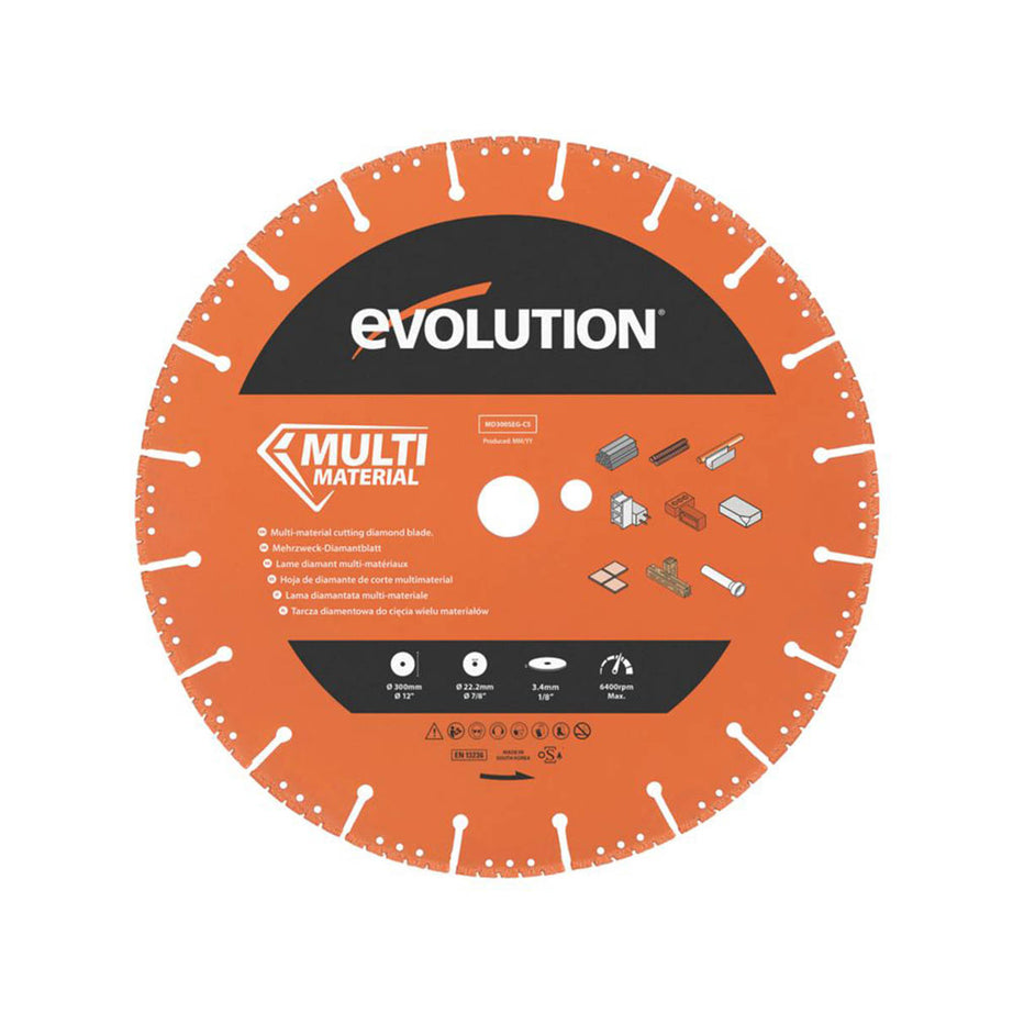 Evolution Diamond Blade MD300SEG-CS Disc Cutter Multi-Material 300 x 22.2mm - Image 1