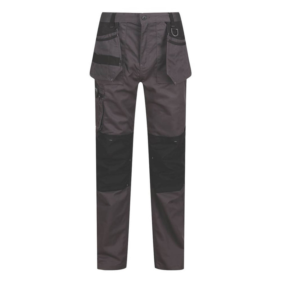 Regatta Work Trousers Mens Incursion Classic Fit Grey Multi Pockets 28"W 31"L - Image 1