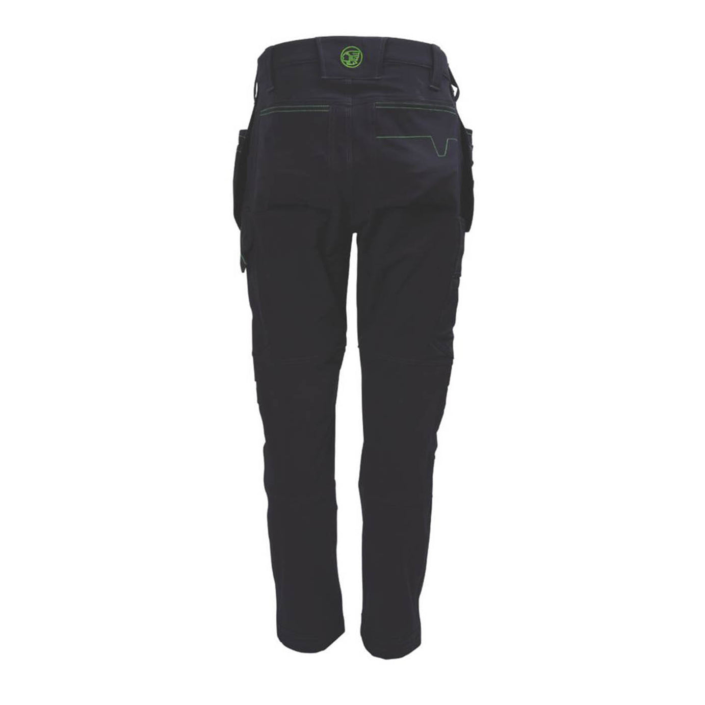 Apache Work Trouser Mens Slim Fit Black Stretch Multi Pockets Cargo 34W 33L - Image 3