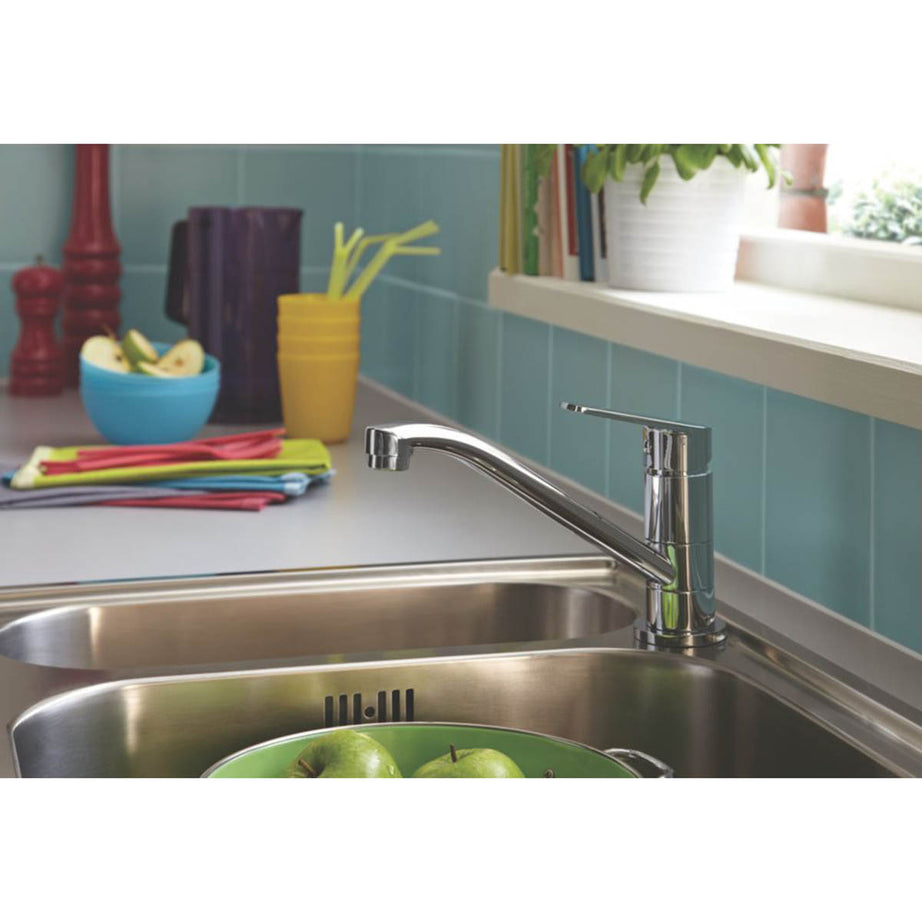 Bristan Kitchen Sink Tap Mono Mixer Chrome Single Lever Swivel Spout Faucet - Image 3