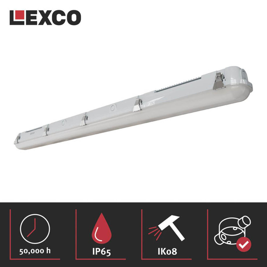 Lexco LED Batten Light Single 4ft Dimmable Tunable Ceiling CCT36W Variable White - Image 3
