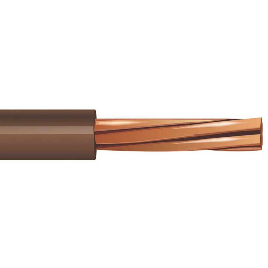 Conduit Cable 6491B Brown PVC Stripped Bare Wire 7 Strands 4mm² LSZH 100m Drum - Image 1