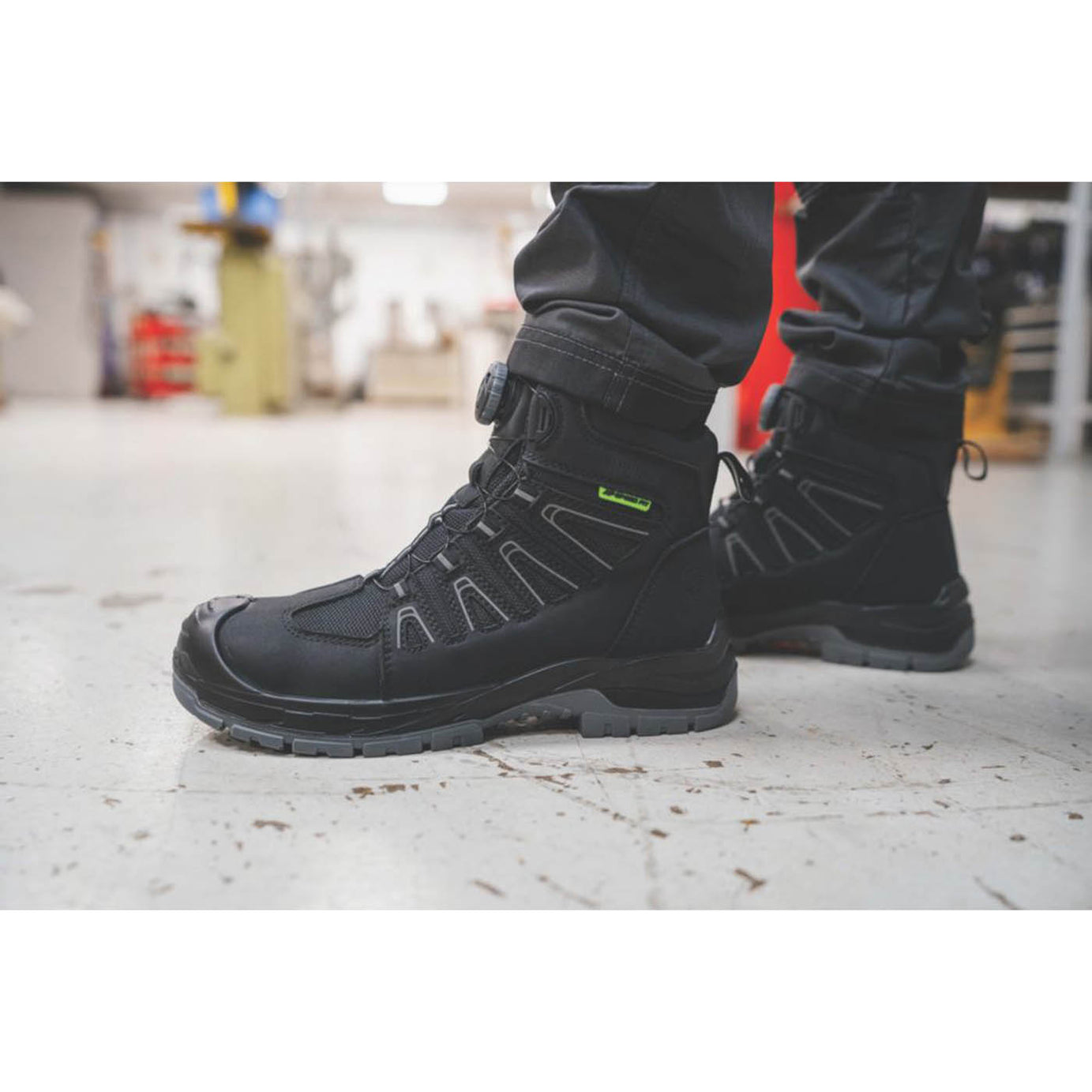 Apache Safety Boots Mens Wide Fit Black Waterproof Shoes Composite Toe Size 6 - Image 2