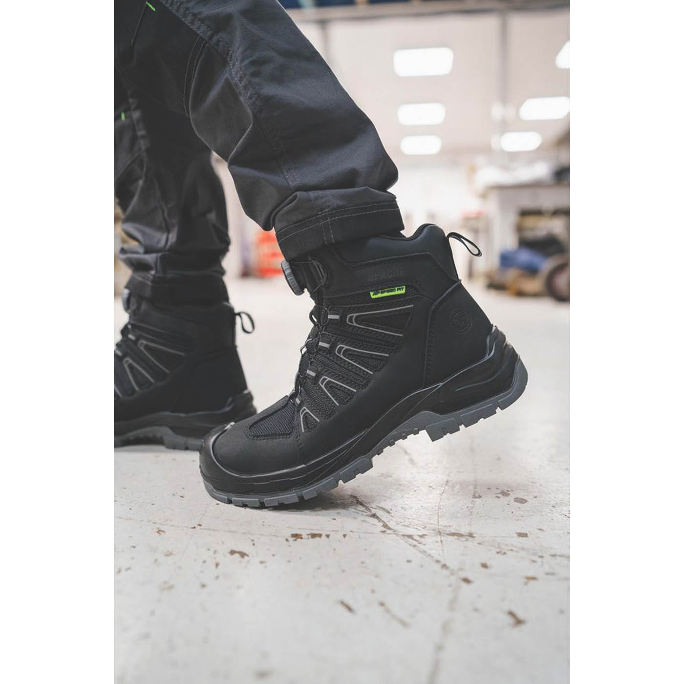 Apache Safety Boots Mens Wide Fit Black Waterproof Shoes Composite Toe Size 6 - Image 6