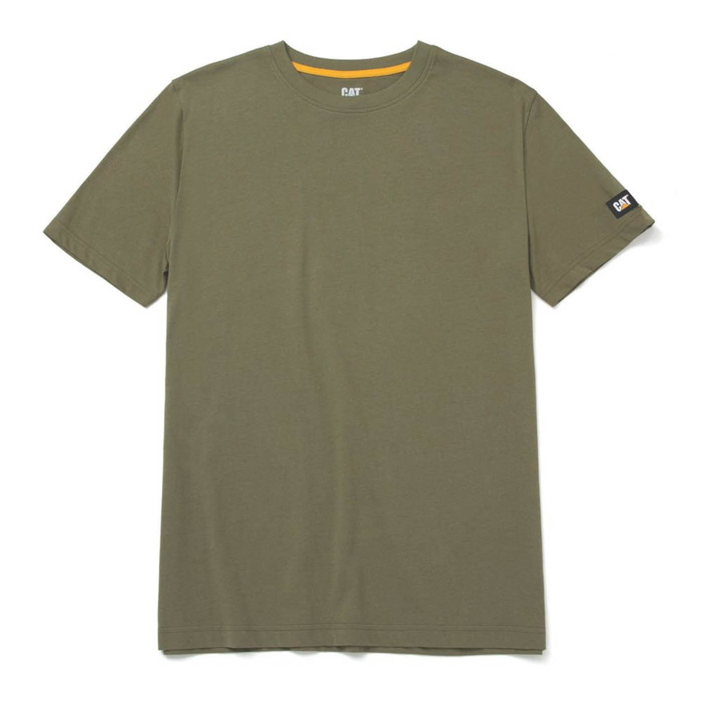 CAT T-Shirt Mens Regular Fit Green Short Sleeve Breathable Large 41" Chest - Image 2