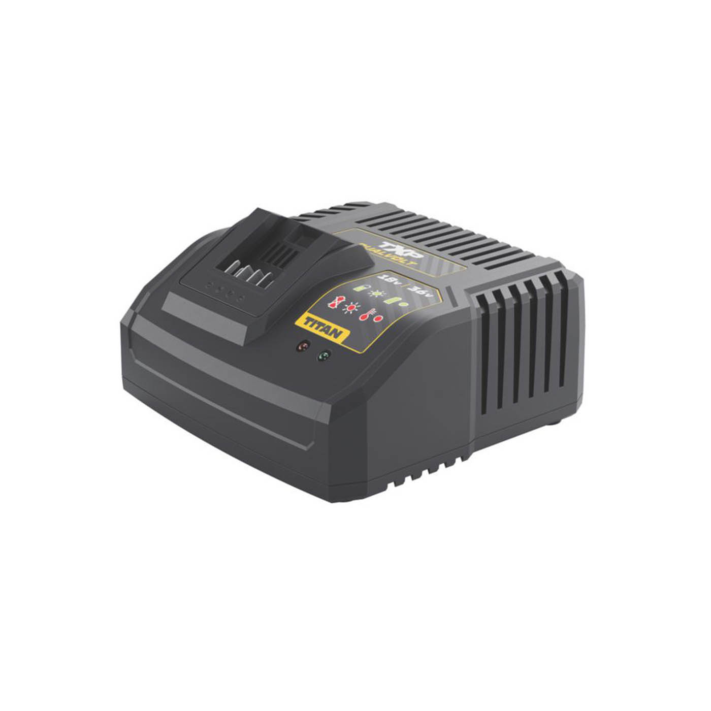 Titan Battery Charger 18/36V Li-Ion TTB1242CHR Fast Dual Voltage Compact - Image 1