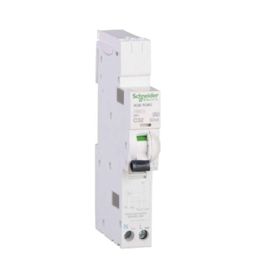 Schneider Electric RCBO 32A Single Pole with Neutral C Curve 30mA White - Image 2