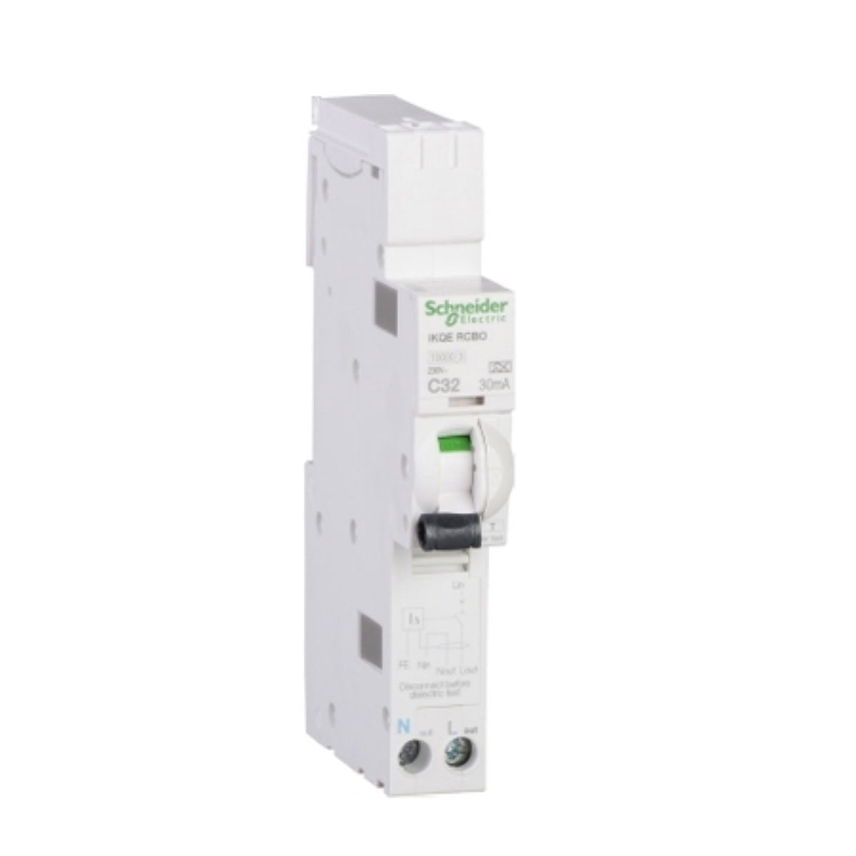 Schneider Electric RCBO 32A Single Pole with Neutral C Curve 30mA White - Image 2