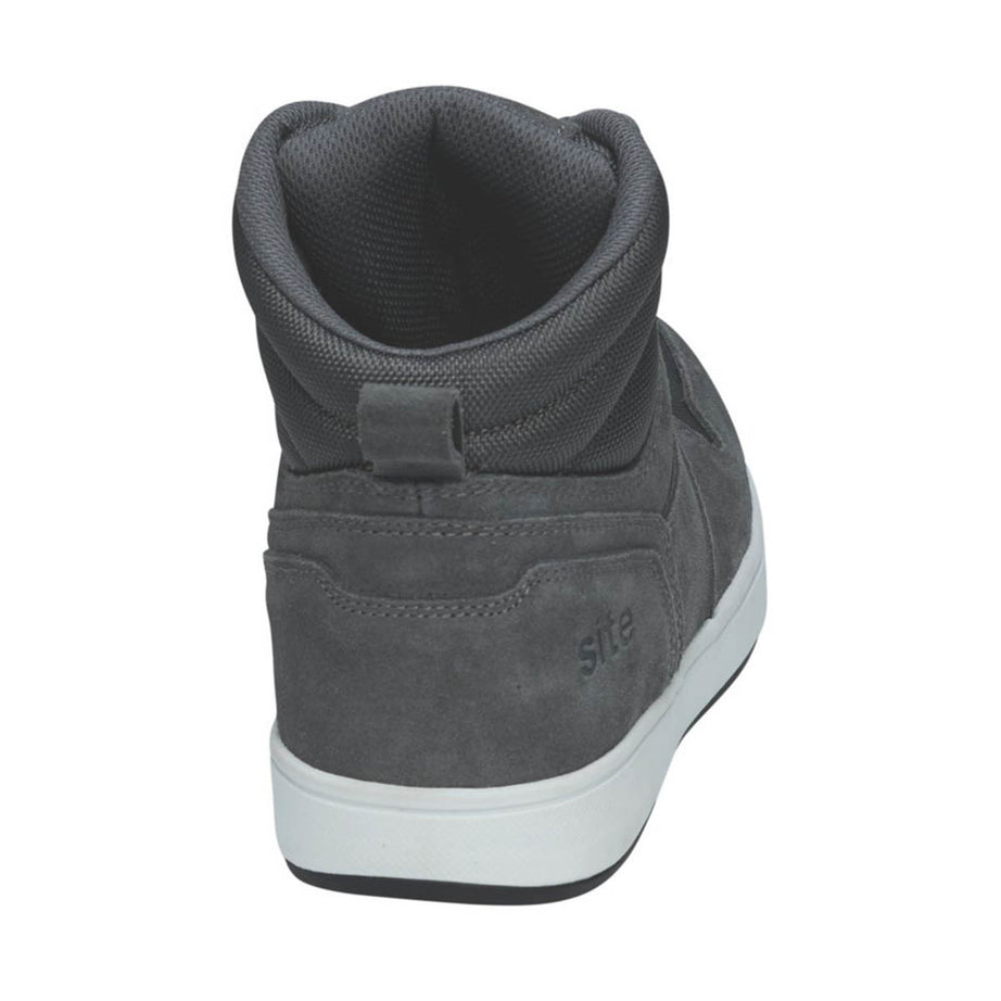 Site Safety Trainer Boots Mens Standard Fit Grey Leather Shoes Steel Toe Size 12 - Image 3