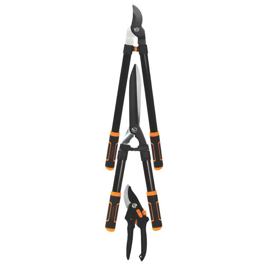 Magnusson Garden Cutting Set 3 Pieces Carbon Steel Blades Black Lightweight - Image 1