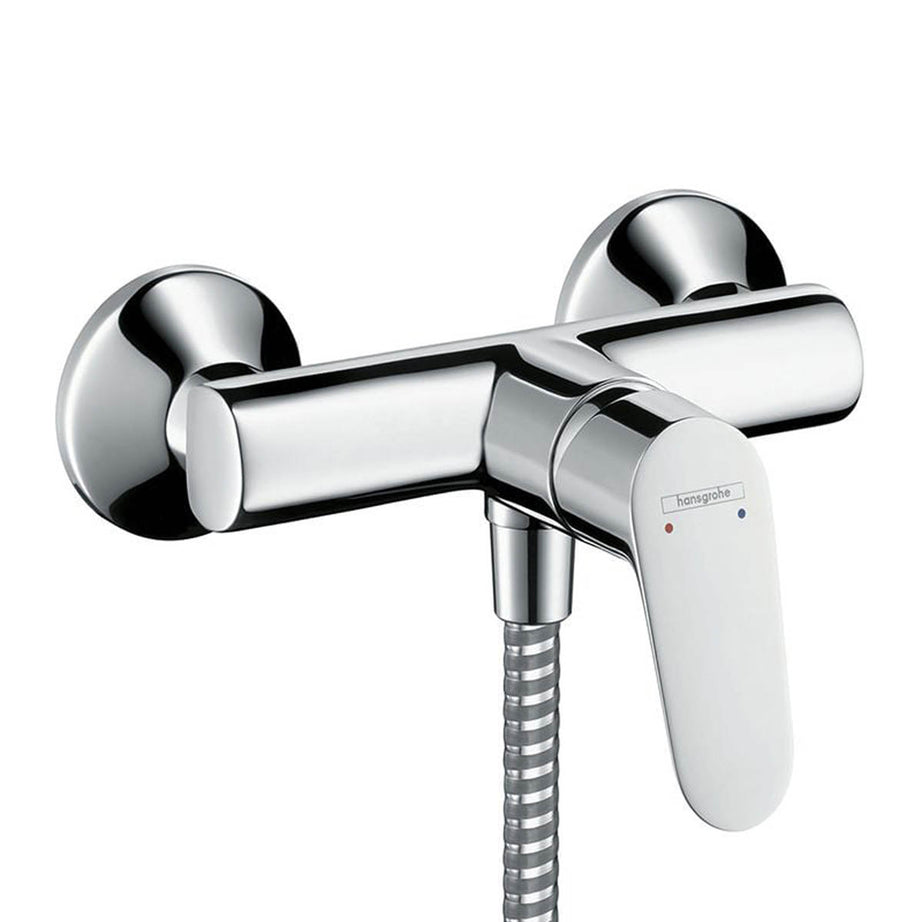 Hansgrohe Shower Mixer Valve Single Lever Chrome Modern Exposed Wall Mounted - Image 1