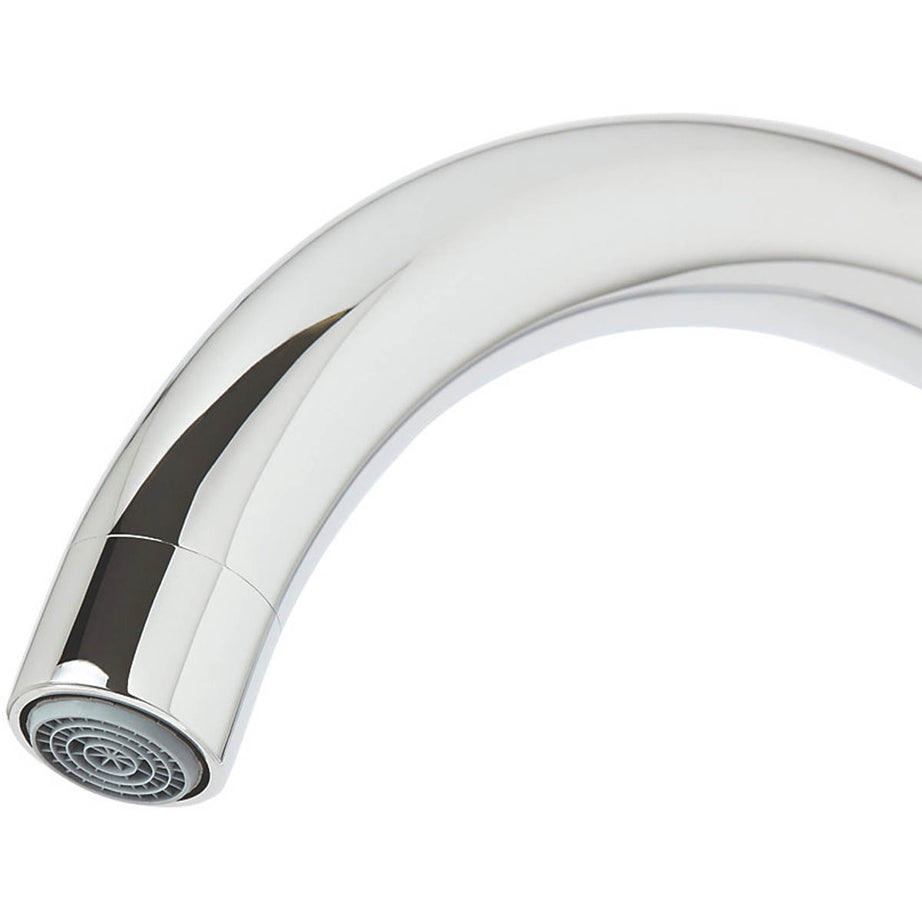 Kitchen Sink Tap Mono Mixer Single Lever Chrome Swivel Spout Zinc Modern Faucet - Image 3