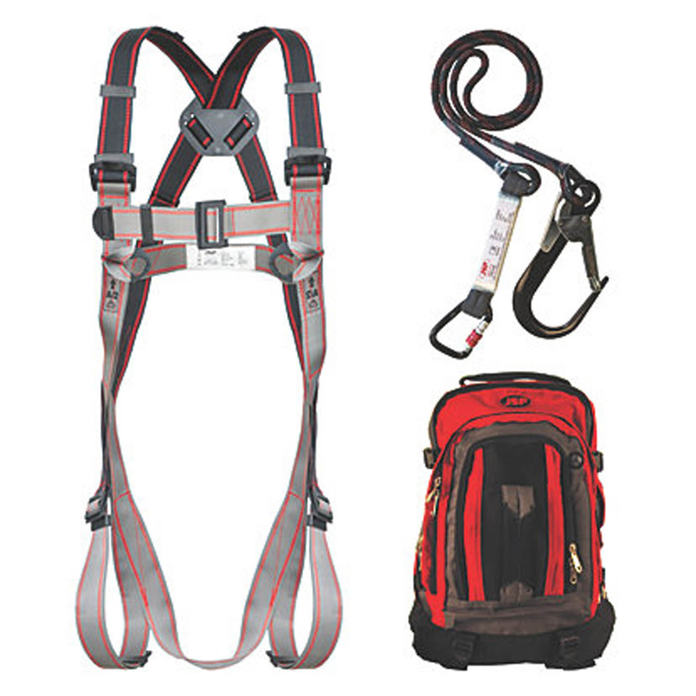 JSP  Fall Arrest Kit with Lanyard Safety Body Harness Pioneer Single Tail 2m - Image 1