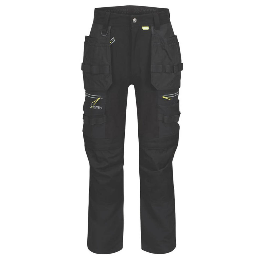 Regatta Work Trousers Mens Classic Fit Black Stretch Multi Pockets 42"W 31"L - Image 1