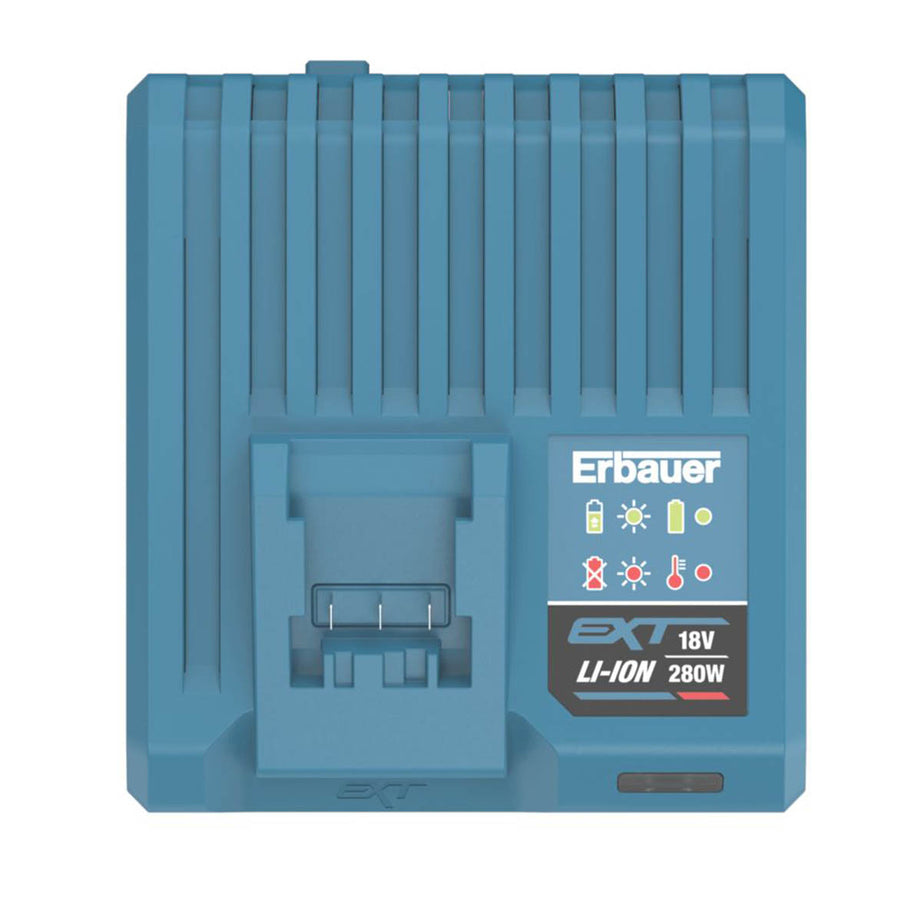Erbauer Battery Charger Fast 18V Li-Ion EXT LED Lights Quiet Powerful Compact - Image 2