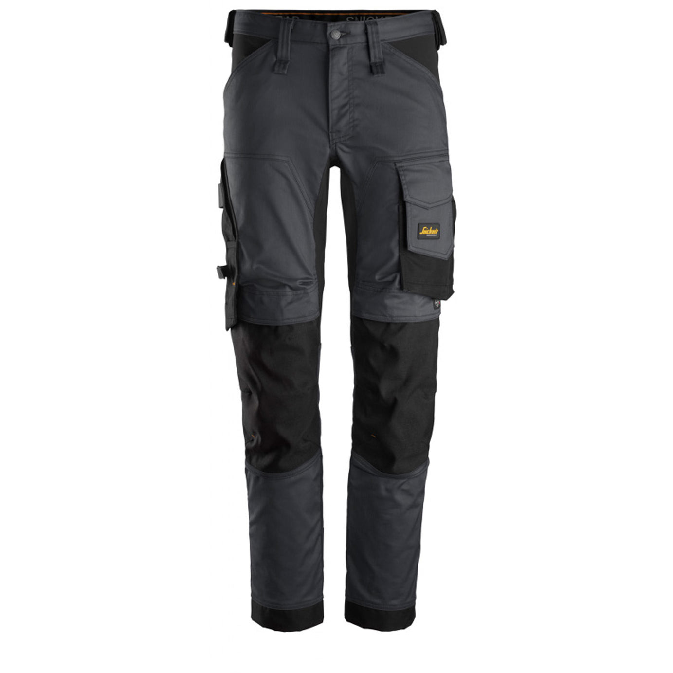 Snickers Work Trousers Mens Slim Fit Grey Black Stretch Multi Pockets W30 L32 - Image 2