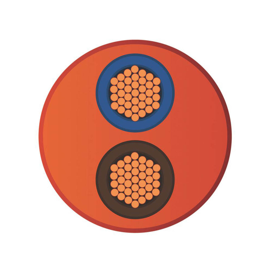 Electrical Cable Drum Flexible Orange 2-Core Indoor Round Bare 0.75mm² 25m - Image 2