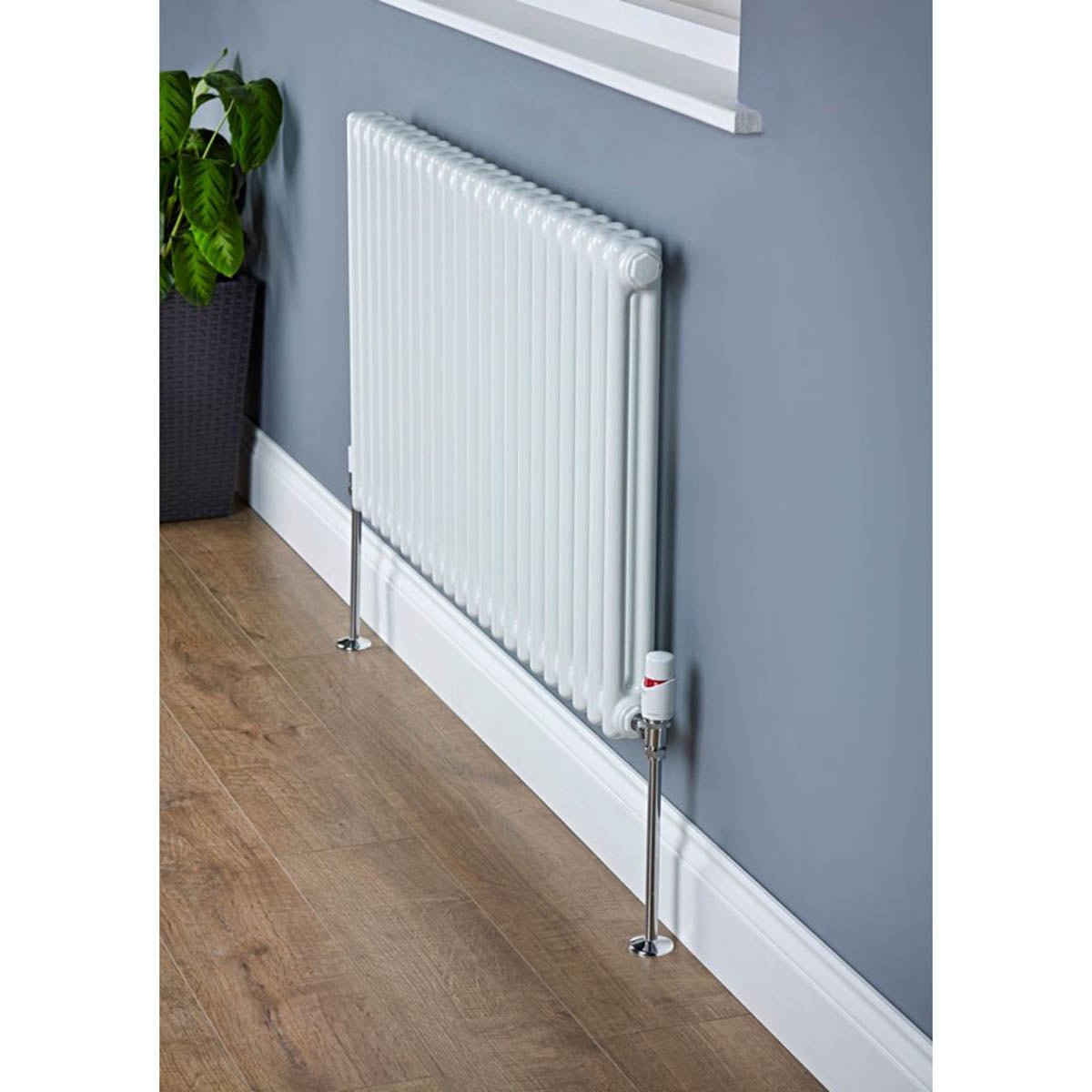 Acova 2 Column Radiator White Steel Horizontal Traditional 402W (H)292x(W)812mm - Image 5