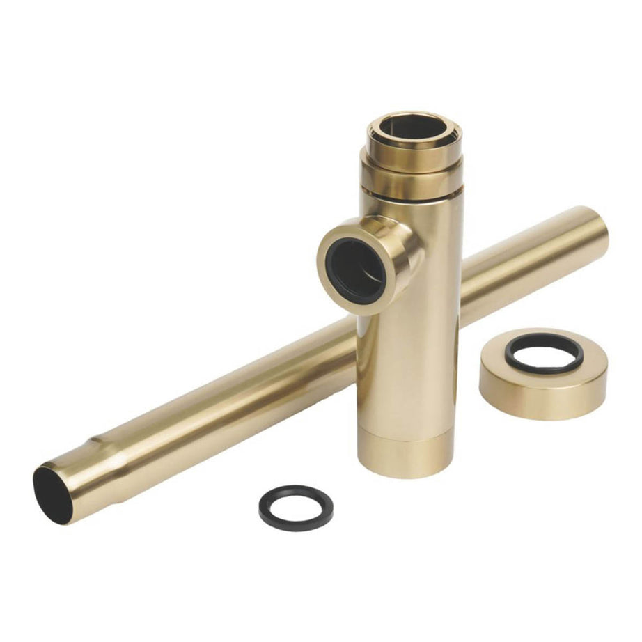 Flomasta Bottle Trap Telescopic Brushed Brass Adjustable Demountable Modern 32mm - Image 6
