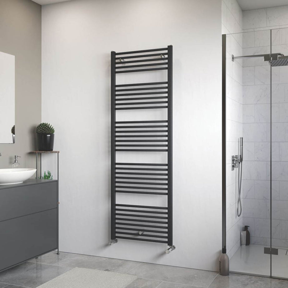 Ximax Designer Towel Radiator Apus Anthracite Bathroom Flat 1728 x 600mm 2980BTU - Image 2