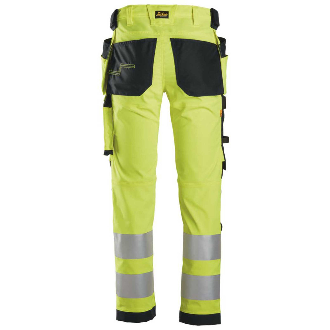 Snickers Hi-Vis Work Trouser Mens Slim Fit Yellow Multi Pockets Cargo 38W 32L - Image 4