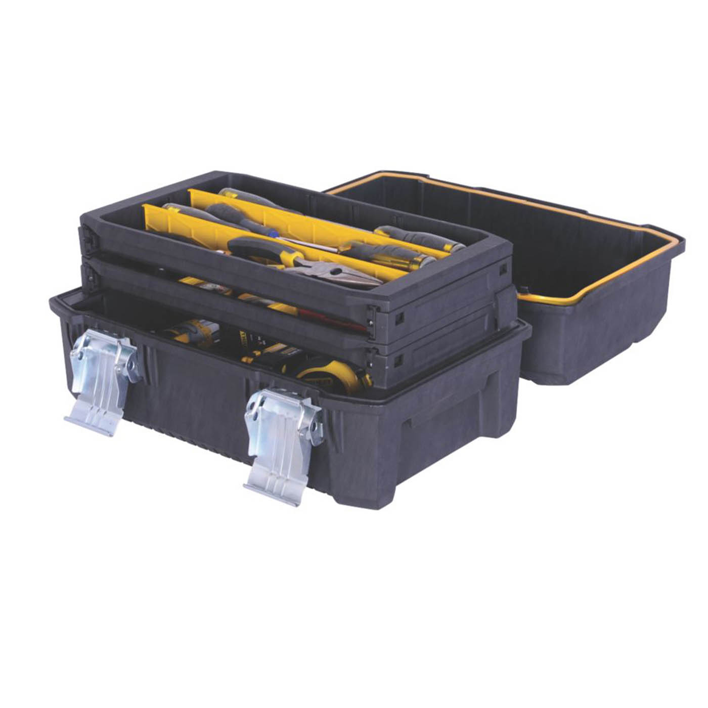 Stanley FatMax Cantilever Tool Box Black 3 Compartments Heavy Duty 18" - Image 2
