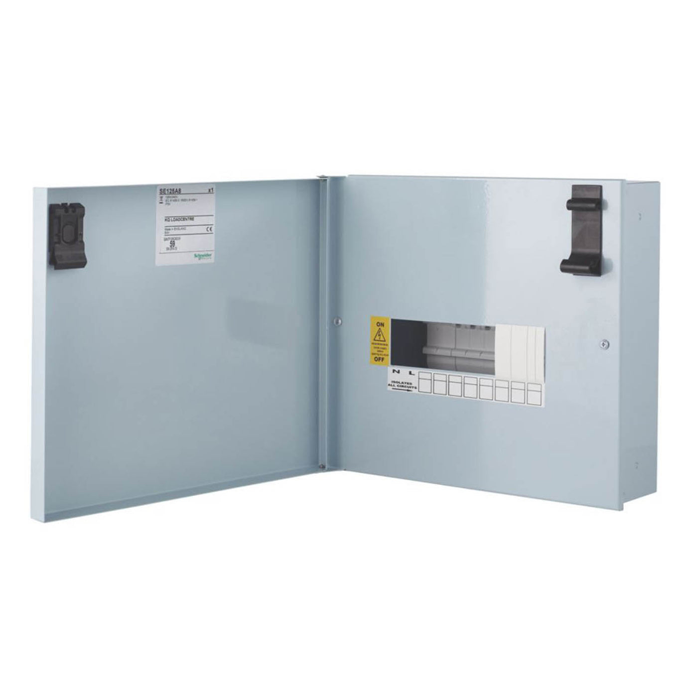 Schneider Electric Distribution Board 8 Ways A type 125A Single Phase White - Image 1