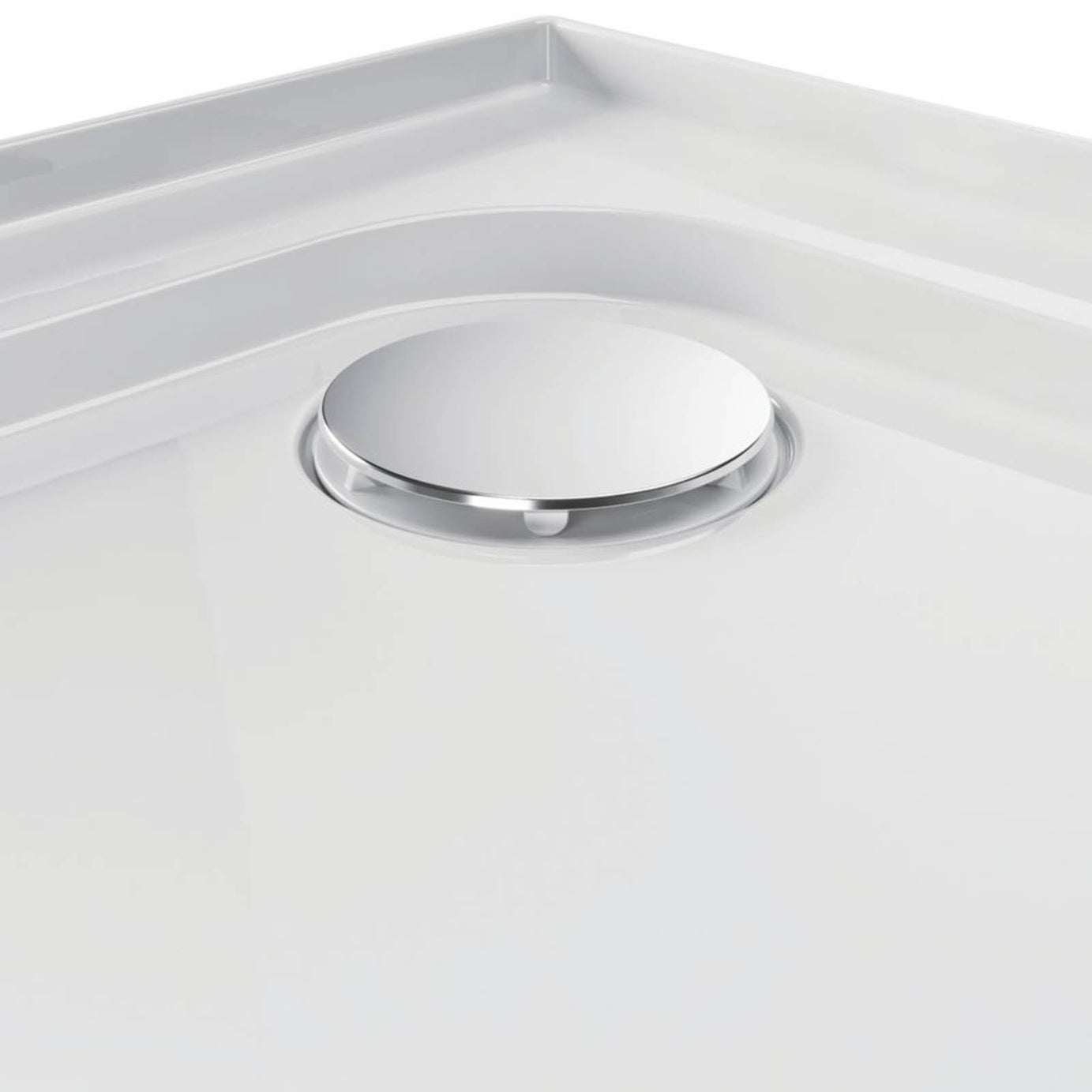 Mira Shower Tray with Upstands White Rectangular Corner Waste 100x80mx4cm - Image 2