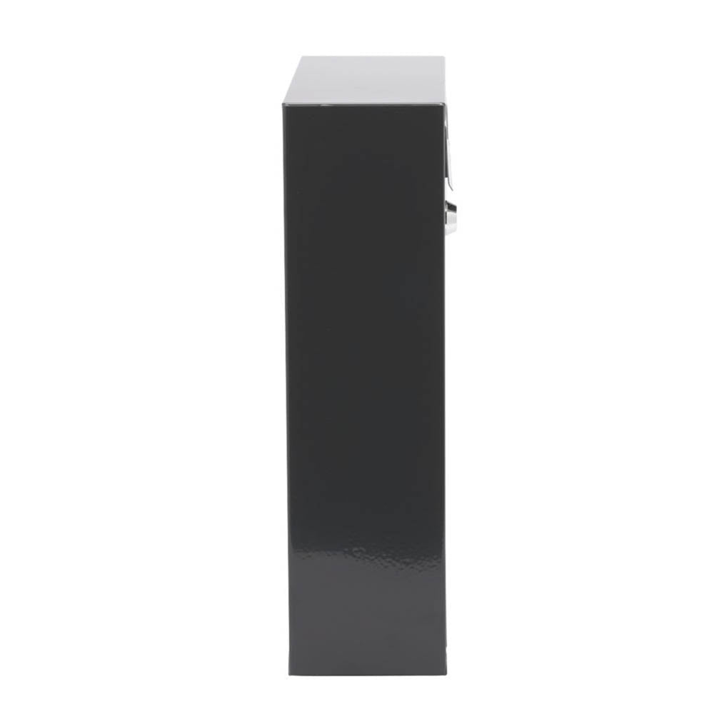 Post Letter Box Wall Mounted Galvanised Steel Anthracite Compact Outdoor 2 Keys - Image 4