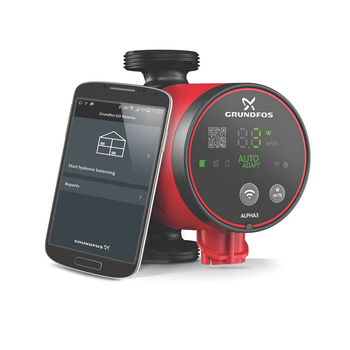 Grundfos Smart Heating Pump Alpha3 9 Speed IPX4 App Control Indoor 34W - Image 2