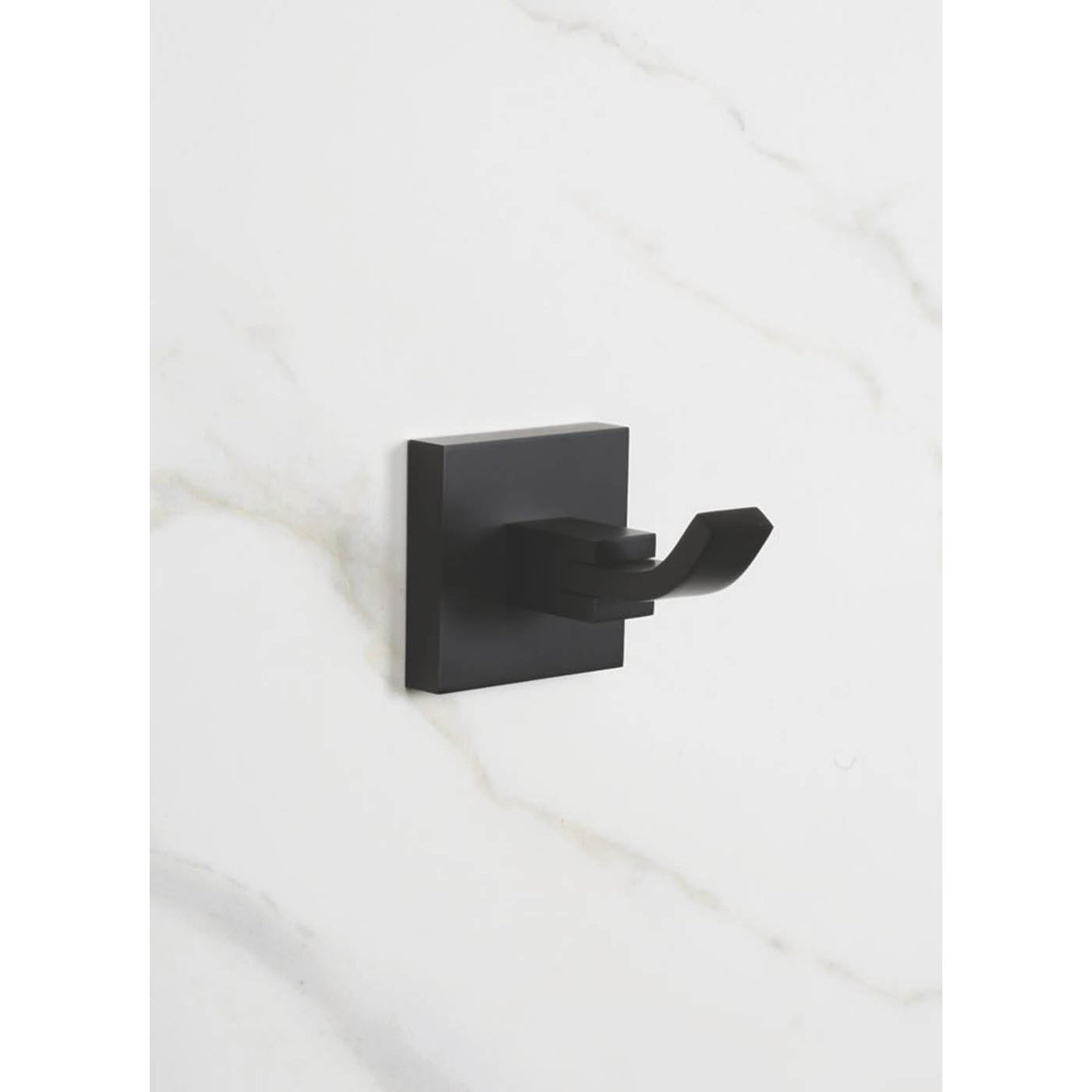 Bristan Robe Hook Single Square Matt Black Brass Bathroom Cloakroom Modern - Image 2
