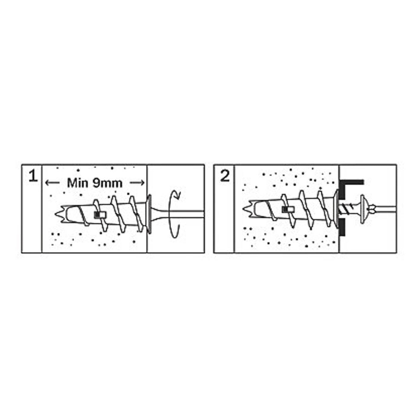 Easyfix Plasterboard Fixings Self-Drill Metal Indoor 32mm Zinc-Plated 500 Pack - Image 4