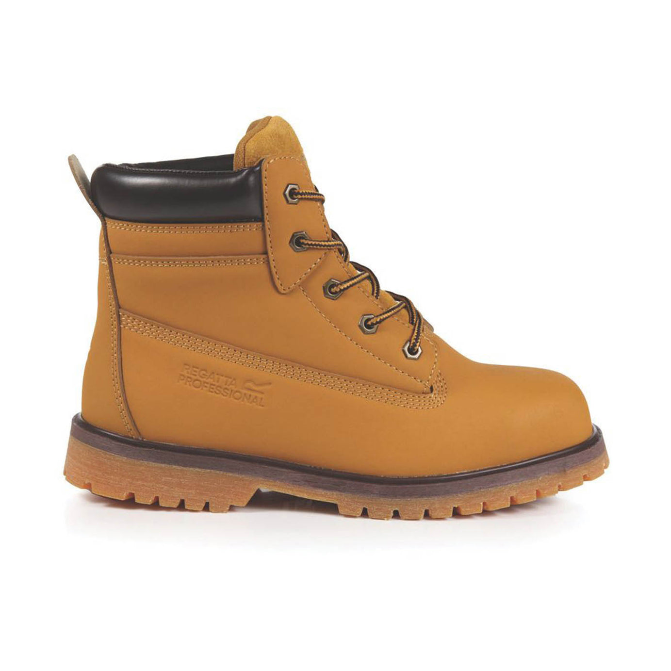Regatta Safety Boots Mens Standard Fit Brown Leather Waterproof Steel Toe Size 7 - Image 2