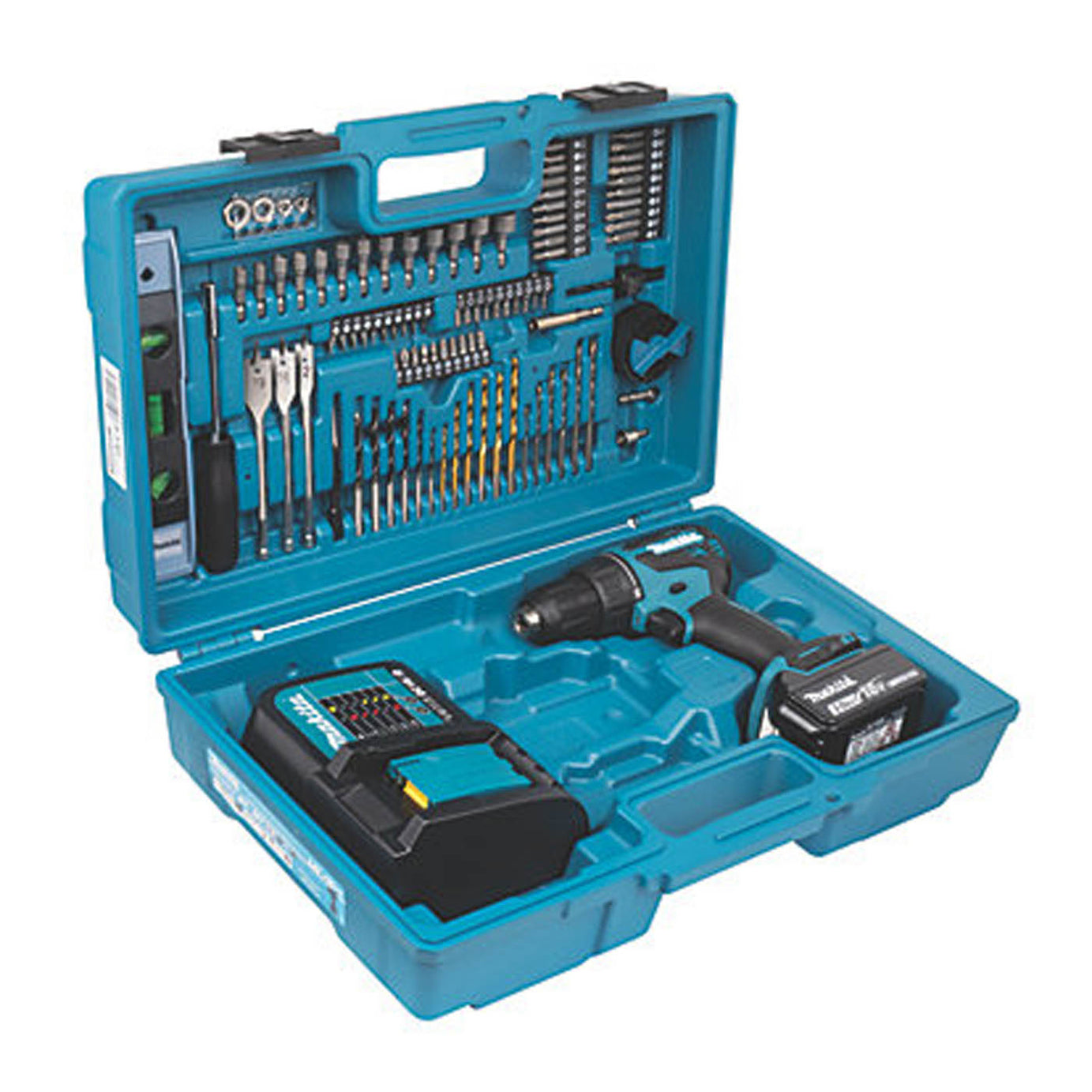 Makita Combi Drill Cordless 18V 3.0Ah Li-Ion DHP490SFX2 Drill Bit Set Brushless - Image 2