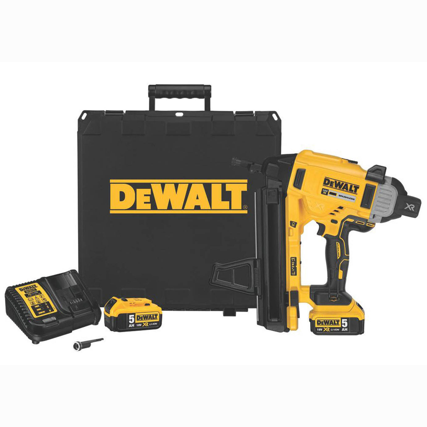 DeWalt Nail Gun Cordless 18V 2x5.0Ah Li-Ion DCN890P2-GB Concrete Steel Nailer - Image 1