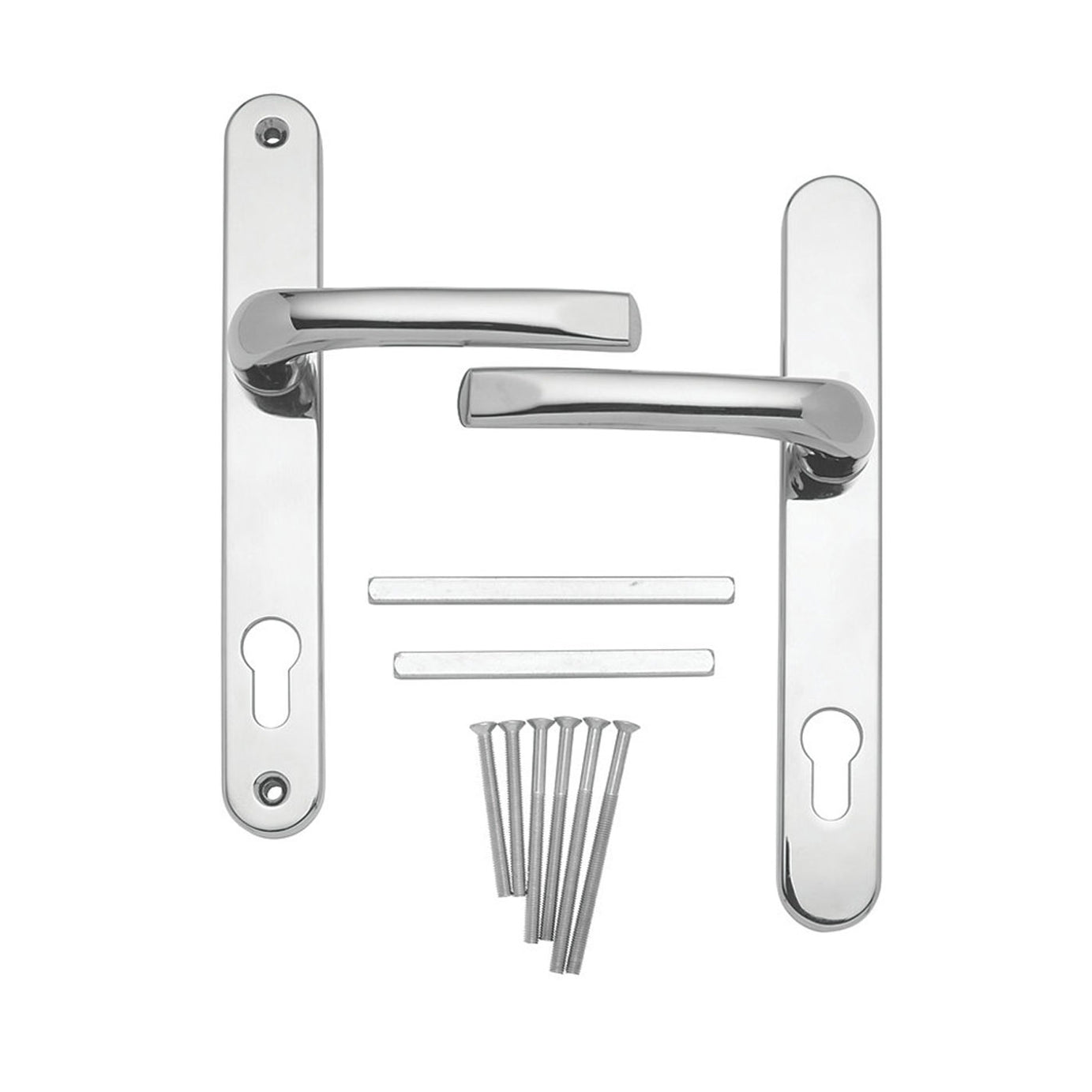 Mila Lever Door Handles Type B  ProLinea Pair Polished Chrome For 44-77mm Door - Image 3