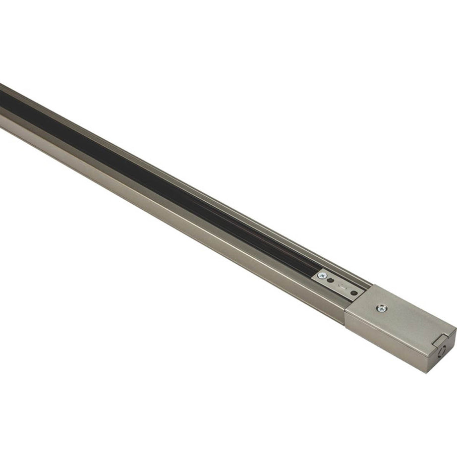 Knightsbridge 1 Circuit Lighting Track 1m Aluminium Satin Nickel Joinable - Image 1