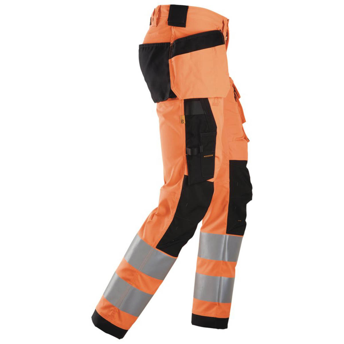 Snickers Hi-Vis Work Trousers Mens Slim Fit Orange Multi Pockets 31"W 32"L - Image 2