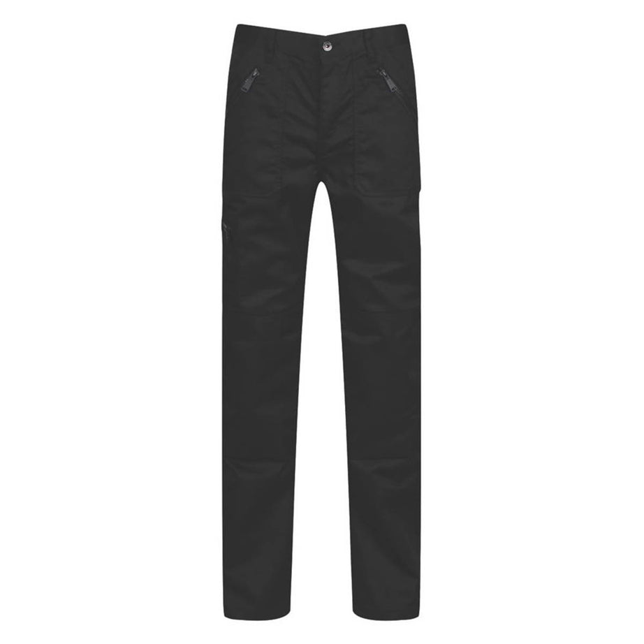 Regatta Work Trousers Mens Pro Action Classic Fit Black Multi Pockets 44"W 31"L - Image 1