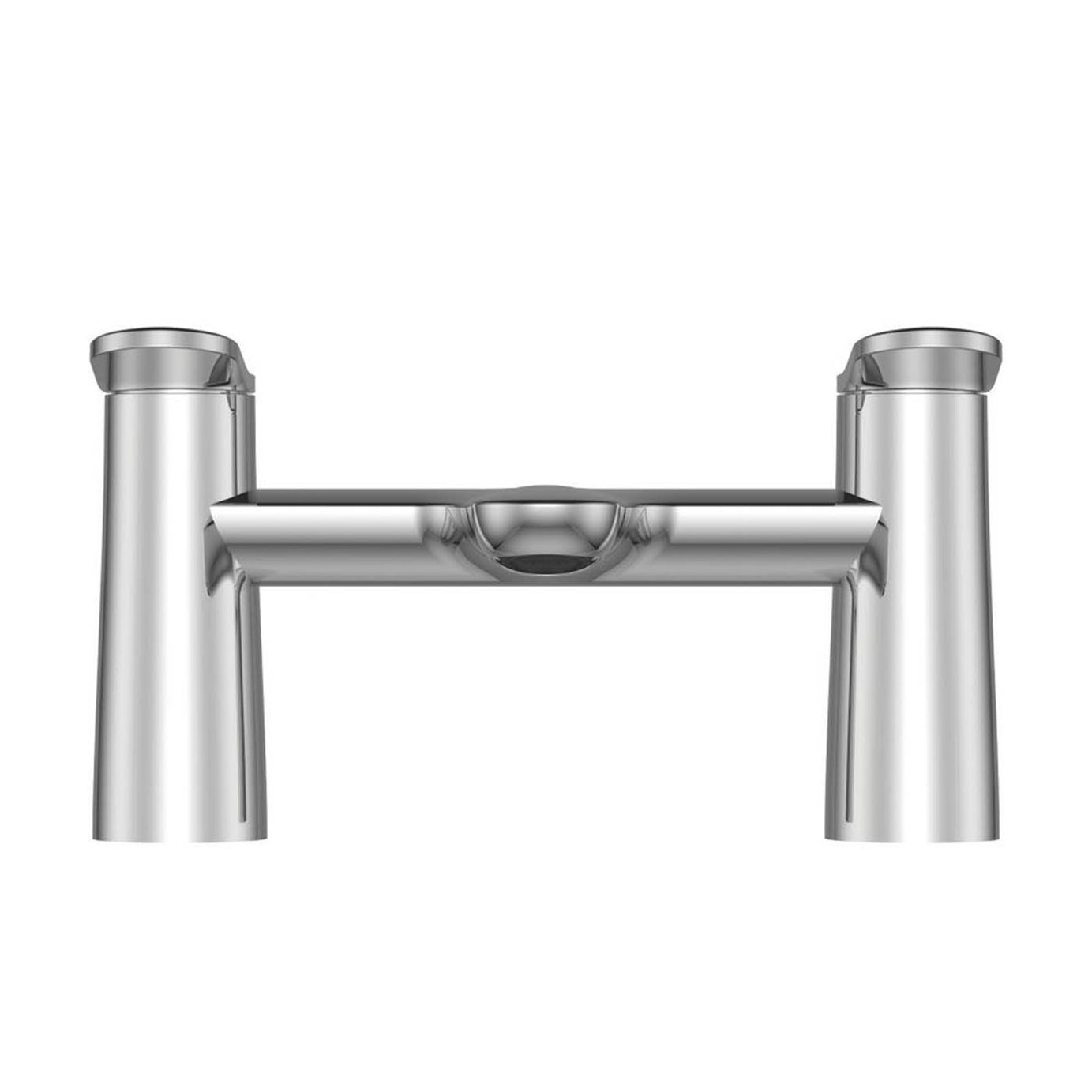 Swirl Bath Filler Tap Mixer Chrome Dual Lever 1/4 Turn Bathroom Modern Faucet - Image 2