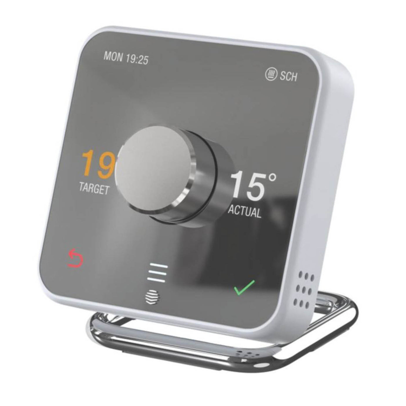 Hive Silver White Thermostat Stand Solid Zinc Alloy Base Chrome Plated Finish - Image 4
