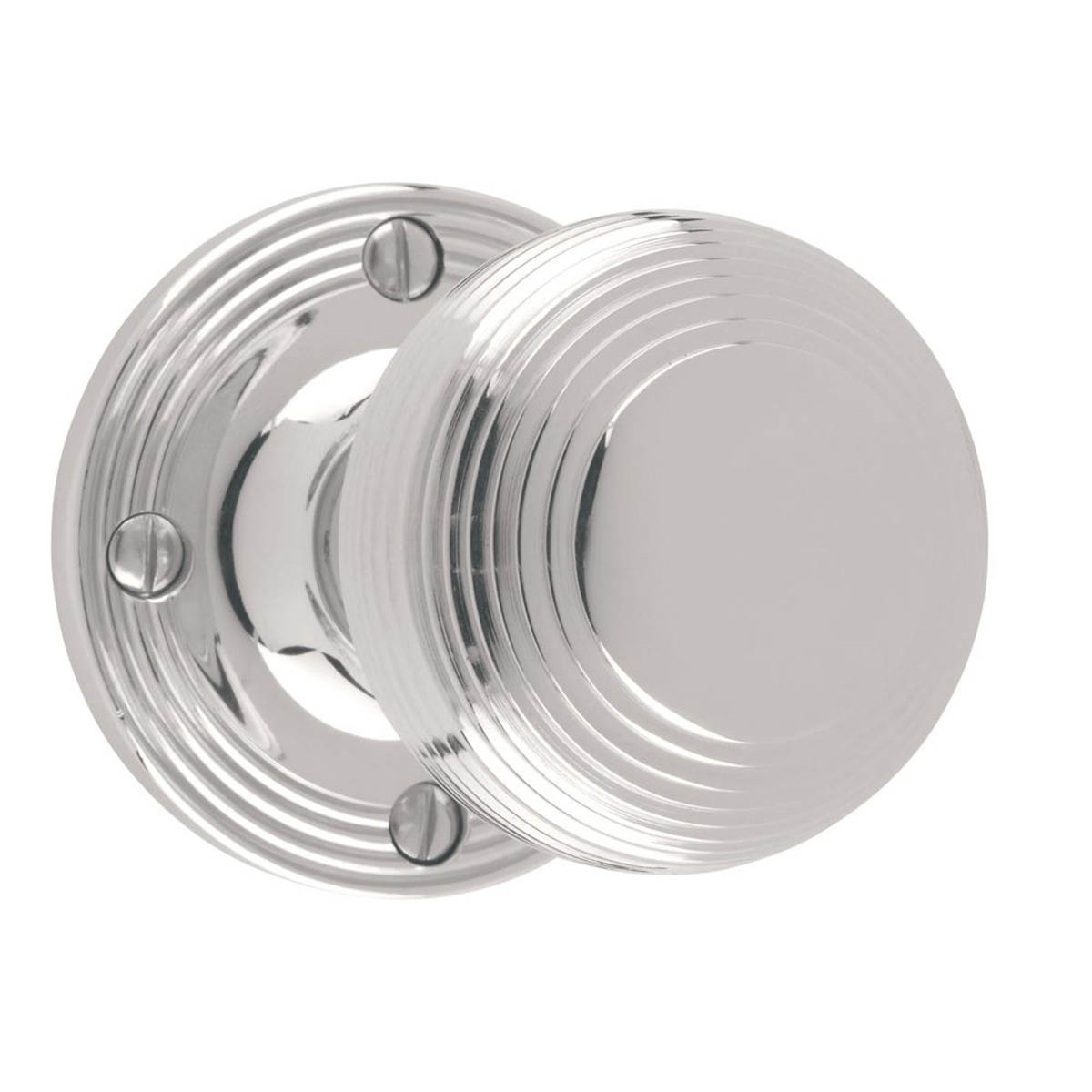 Carlisle Brass Mortice Knobs Pair Rimmed Polished Chrome Traditional 52mm - Image 2