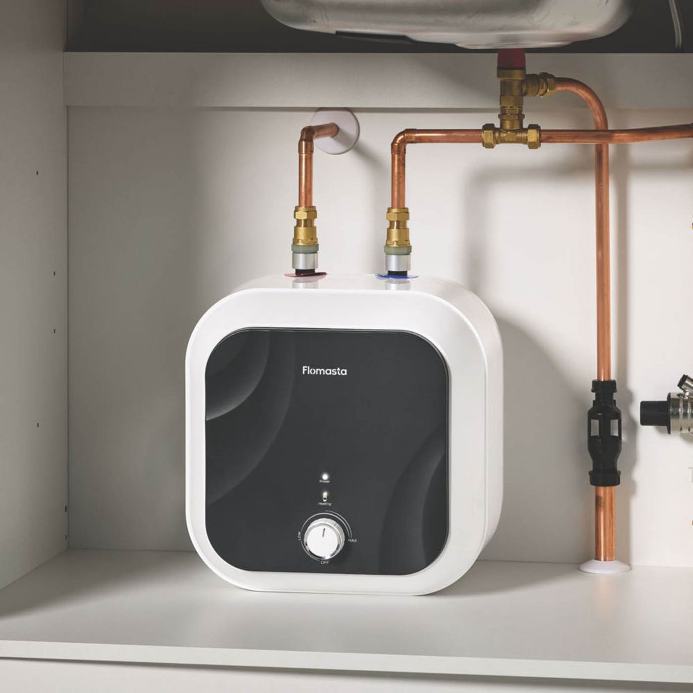 Flomasta Electric Water Heater Undersink Compact Wall Mounted Durable 2kW 10Ltr - Image 2