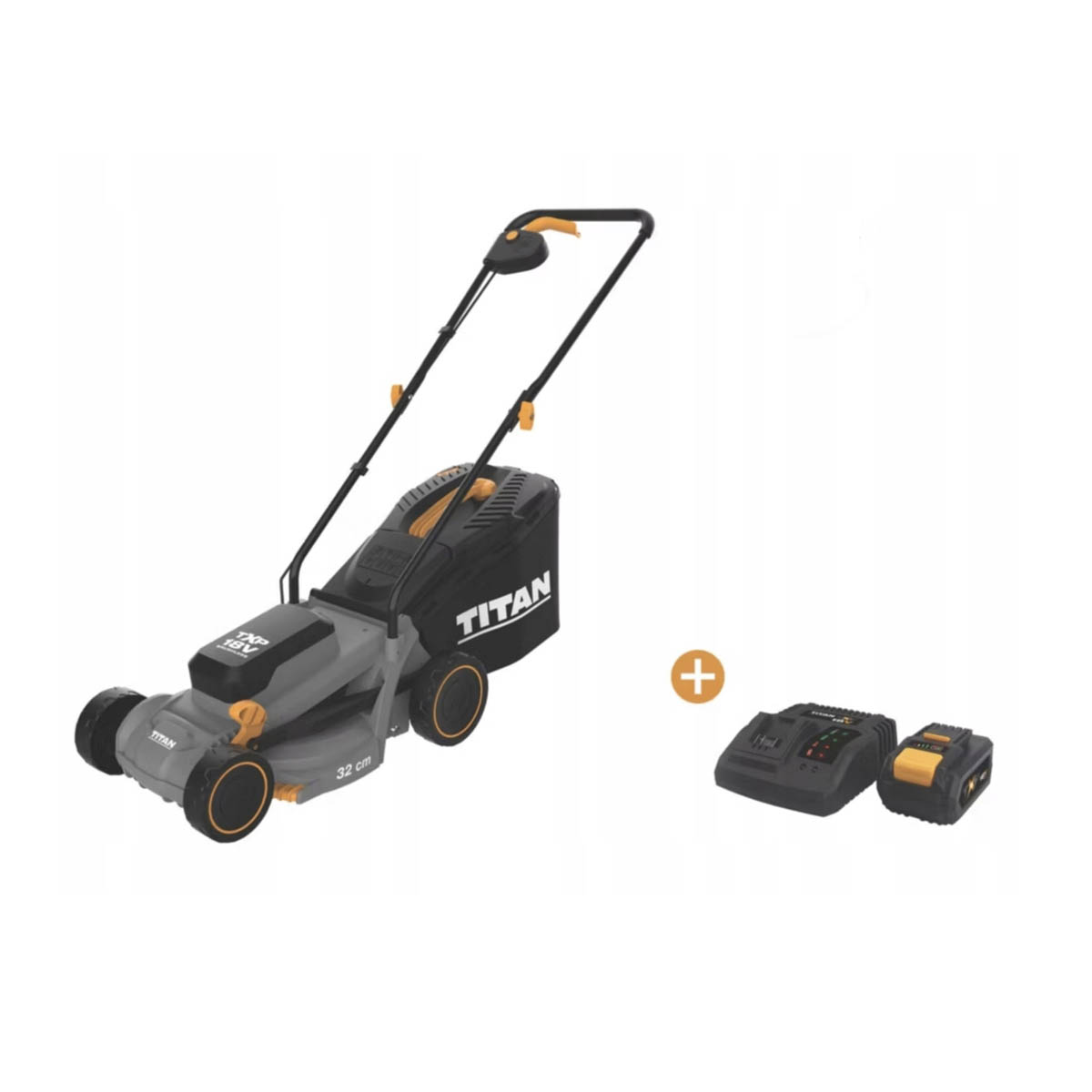 Titan Rotary Lawn Mower TTI1142LWM Cordless Height Adjustment 18V 32cm - Image 1